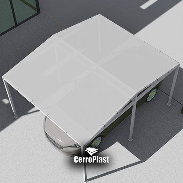 Media Sombra con Doblez y Ojales Antigranizo Blanca