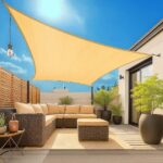 Toldo vela de coversol rectangular beige