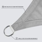 Toldo Vela Impermeable Cuadrado Gris