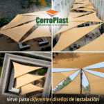 Toldo Vela Media Sombra Triangular Pack X3 + Kit Instalación - Imagen 2