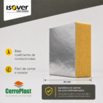 Lana de vidrio ISOVER aluminio 80 mm