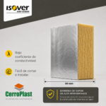 Lana de vidrio ISOVER aluminio 80 mm Cerroplast